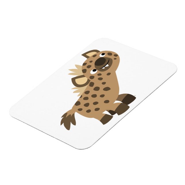 Niedliche Neugierige Cartoon Hyena Flexible Magnet (Linke Seite)