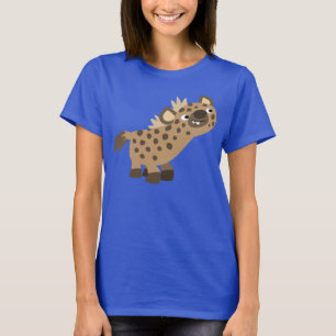 Niedliche Neugierige Cartoon Hyena Women T - Shirt