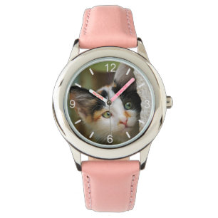 Niedliche Neugierige Katze Kitten Pneeaugen .. Wä Armbanduhr