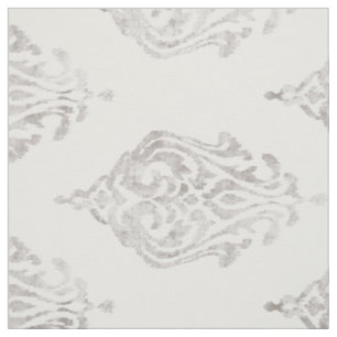 Niedliche neutrale beige-Damast-Kat-Stammmuster Stoff
