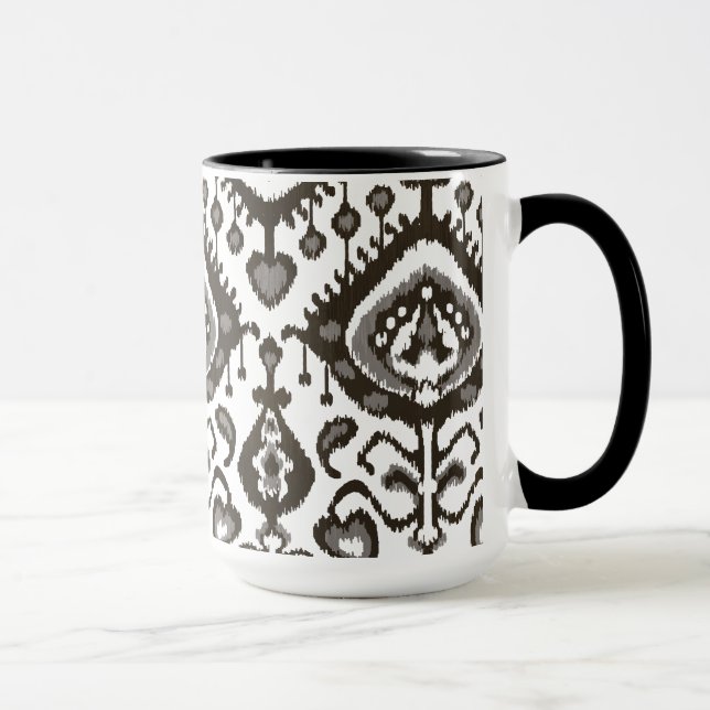 Niedliche neutrale Schwarz-Weiß-Kat-Stammmuster Tasse (Rechts)