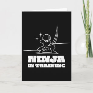 Niedliche Ninja-Krieger-Mode für Kinder Kampfsport Karte