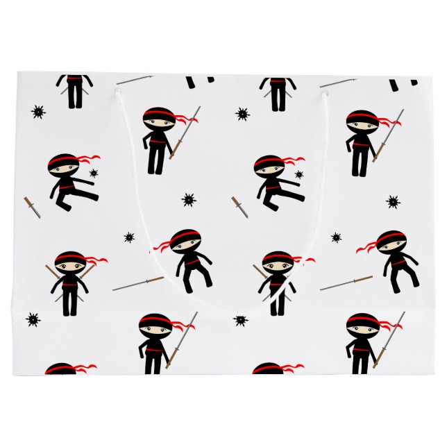 Niedliche Ninjas Große Geschenktüte (Rückseite)