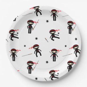 Niedliche Ninjas Pappteller