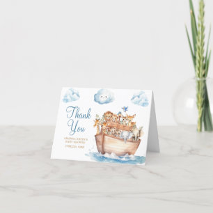 Niedliche Noah's Ark Gender Neutral Boho Baby Dusc Dankeskarte