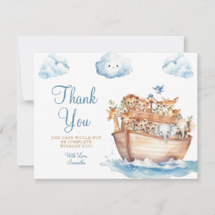Niedliche Noah's Ark Gender Neutral Boho Baby Dusc Dankeskarte