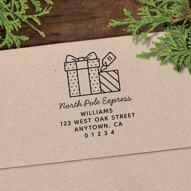 Niedliche Nordpol-Express-Rücksendeadresse Permastempel (Von Creator hochgeladen)