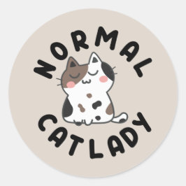 niedliche normale Katzenart Runder Aufkleber