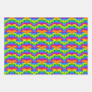 Niedliche Nostalgie Kinder Rainbows Formen Arches  Geschenkpapier Set