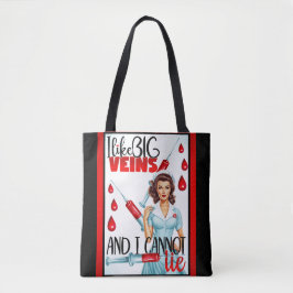 Niedliche Nostalgie Nurse Pinup I mag große Venen Tasche