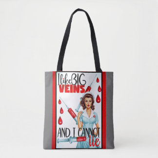Niedliche Nostalgie Nurse Pinup I mag große Venen Tasche