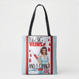 Niedliche Nostalgie Nurse Pinup I mag große Venen Tasche