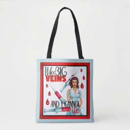Niedliche Nostalgie Nurse Pinup I mag große Venen Tasche