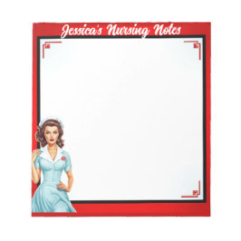 Niedliche Nostalgie Nurse Pinup_ Ich mag große Ven Notizblock