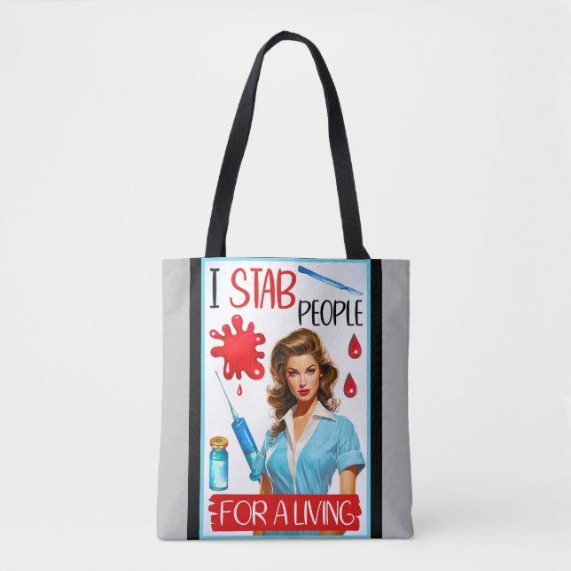 Niedliche Nostalgie Pinup für ein Leben Tasche (Vorderseite)