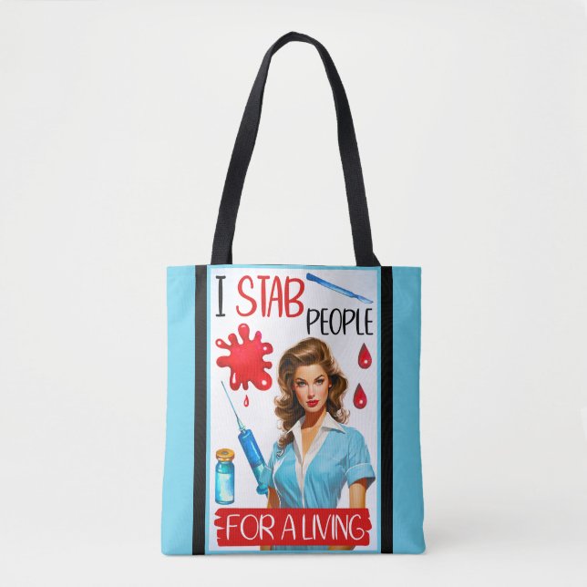 Niedliche Nostalgie Pinup für ein Leben Tasche (Vorderseite)