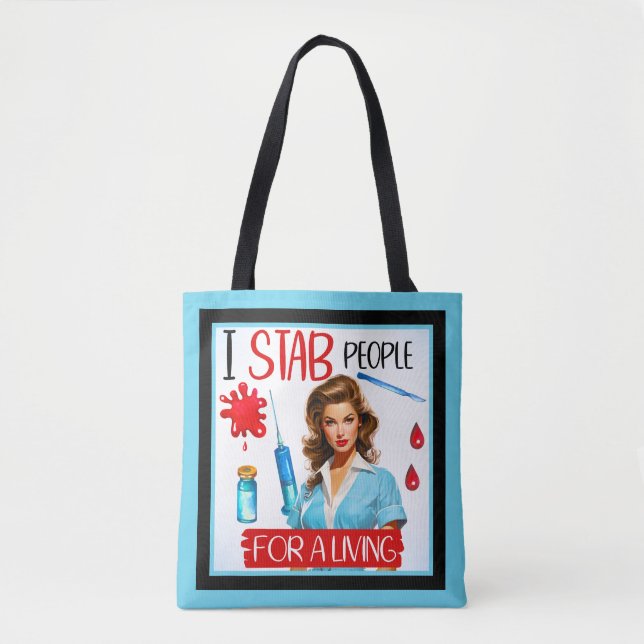 Niedliche Nostalgie Pinup für ein Leben Tasche (Vorderseite)