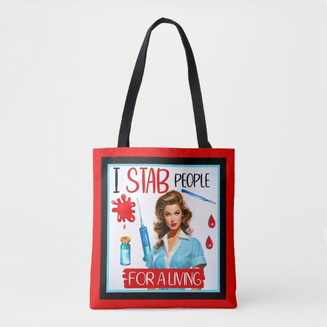 Niedliche Nostalgie Pinup für ein Leben Tasche (Vorderseite)