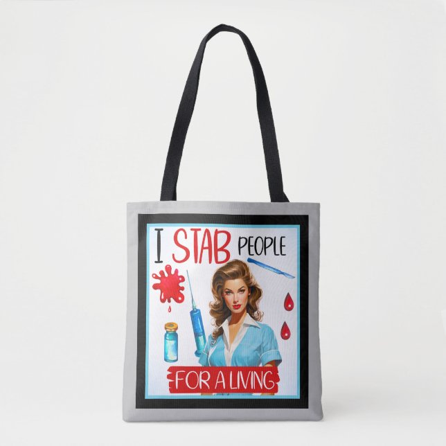 Niedliche Nostalgie Pinup für ein Leben Tasche (Vorderseite)