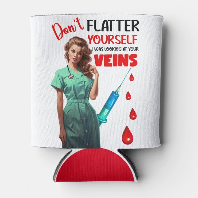 Niedliche Nostalgische Krankenschwester_ Fühlt euc Dosenkühler (Vorderseite)