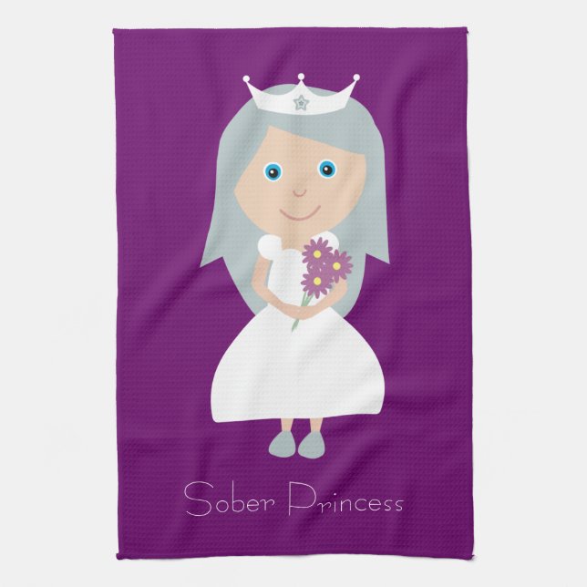 Niedliche nüchterne Prinzessin Purple Handtuch (Vertikal)