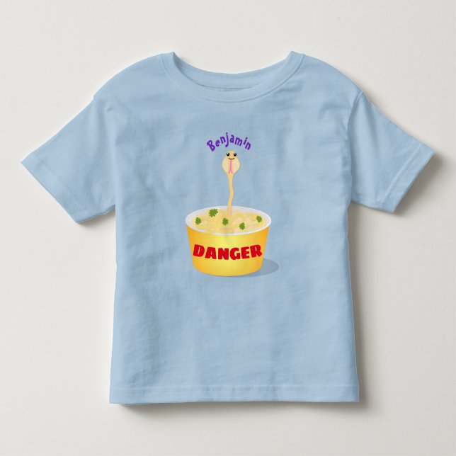 Niedliche Nudeln Schlange Cartoon Illustration Spa Kleinkind T-shirt (Vorderseite)