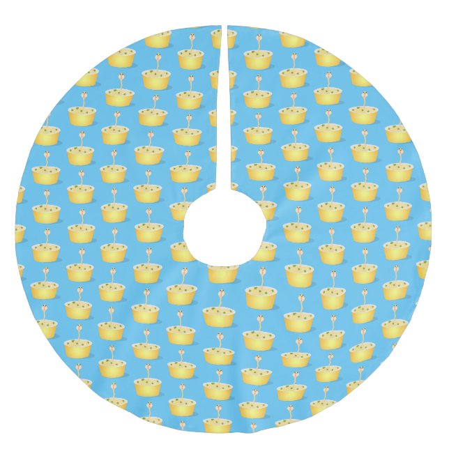 Niedliche Nudeln Schlange Cartoon Illustration Spa Polyester Weihnachtsbaumdecke (Vorderseite)