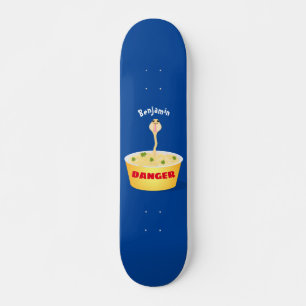 Niedliche Nudeln Schlange Cartoon Illustration Spa Skateboard