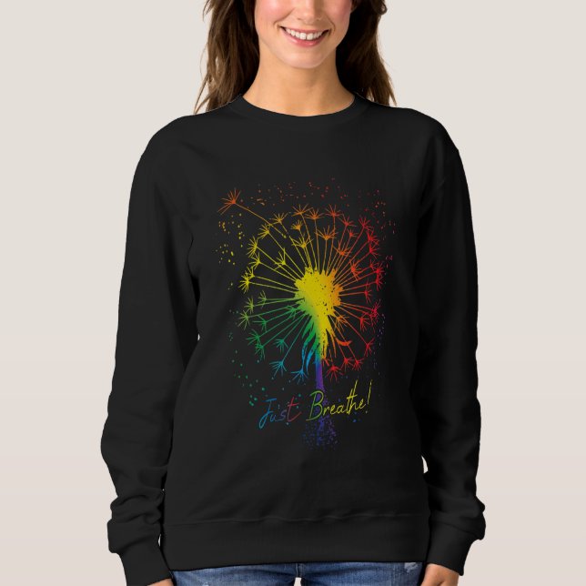 Niedliche nur blühen Löwenzahn Tattoo Pfeile atmen Sweatshirt (Vorderseite)