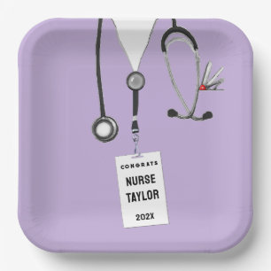 Niedliche Nurse Grad Party Teller