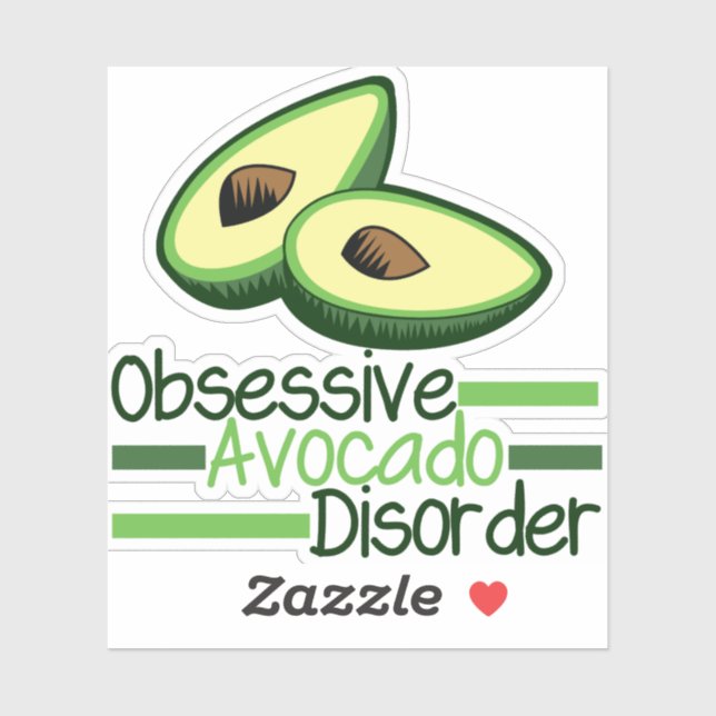 Niedliche obsessive Avocado-Störung Aufkleber (Blatt)