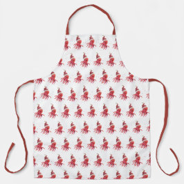Niedliche Octopus Seen und Grüße Weihnachtsmannmüt Schürze