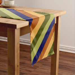 Niedliche Olive Sage Navy Strips Mittlerer Tischlä Mittelgroßer Tischläufer