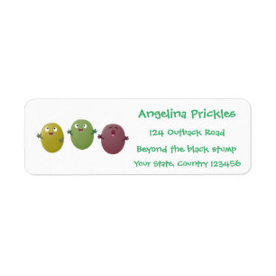 Niedliche Oliven singen Cartoon