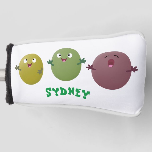 Niedliche Oliven singen Cartoon Golf Headcover (Vorderseite)