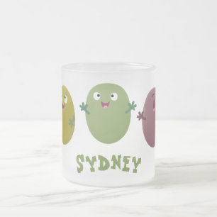 Niedliche Oliven singen Cartoon Mattglastasse