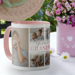 Niedliche Oma-FotoCollage Tasse<br><div class="desc">Moderne Oma Kaffee Tasse mit einem 6-Foto-Collage Template,  das Wort "die beste Oma" in einem niedlich rosa Farbverlauf Schriftart,  und die Enkel Namen.</div>