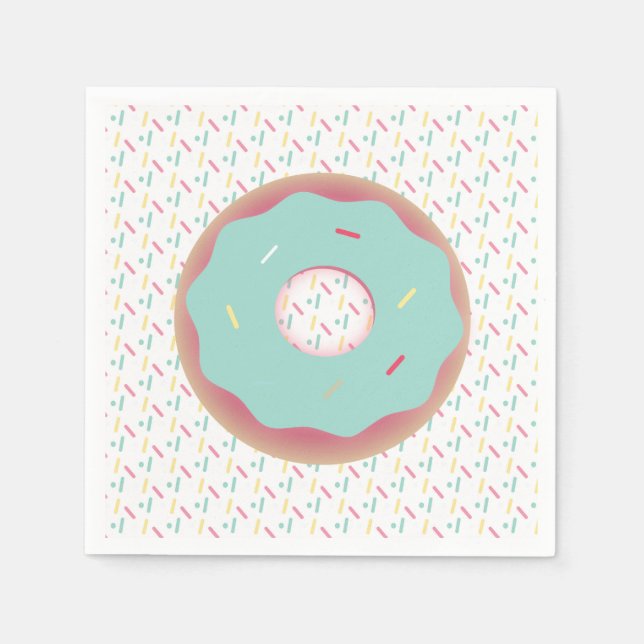 Niedliche Ombre Donuts Sprinkles Leckereien Serviette (Vorderseite)