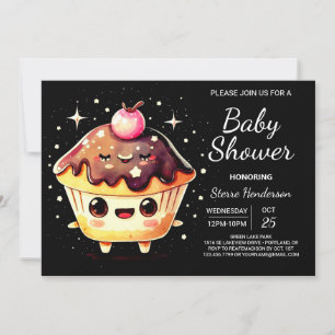 Niedliche Online Kleine Muffin Boy Babydusche Einladung