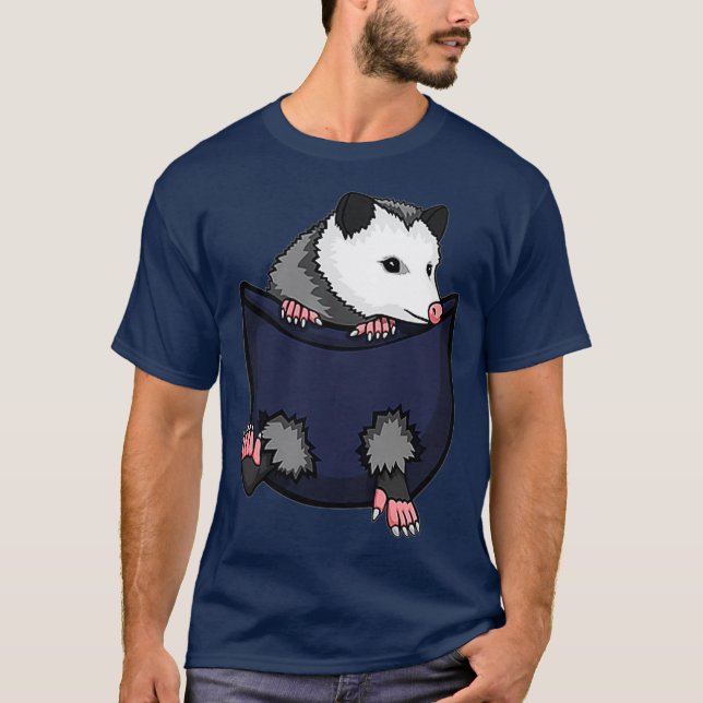 Niedliche Opossum Pocket Liebhaber Niedlicher Poss T-Shirt (Vorderseite)