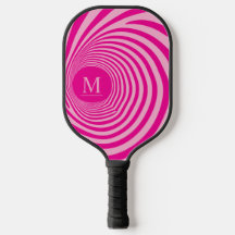Niedliche optische Illusion Vortex Monogramm Pink