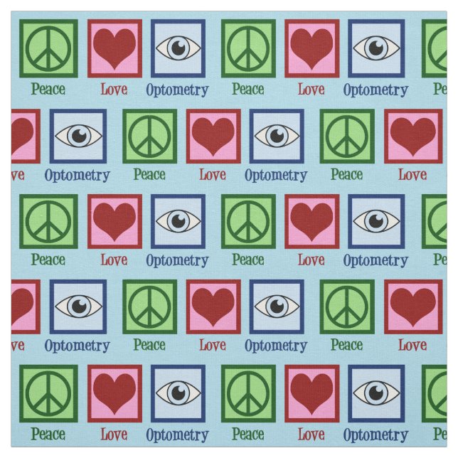 Niedliche Optometrische Liebe Optometrie Stoff (Muster)