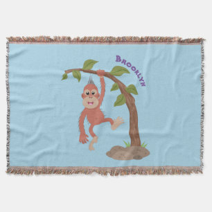 Niedliche Orang-Utan-Cartoon-Illustration Decke