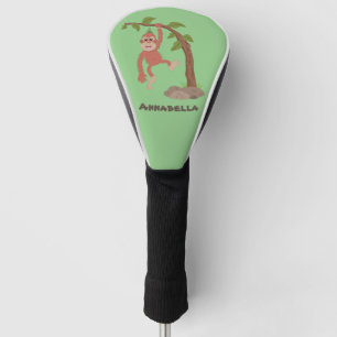 Niedliche Orang-Utan-Cartoon-Illustration Golf Headcover