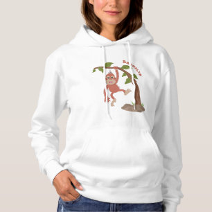 Niedliche Orang-Utan-Cartoon-Illustration Hoodie