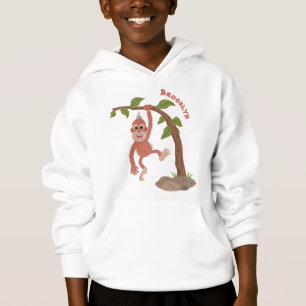 Niedliche Orang-Utan-Cartoon-Illustration Hoodie