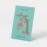 Niedliche Orang-Utan-Cartoon-Illustration
