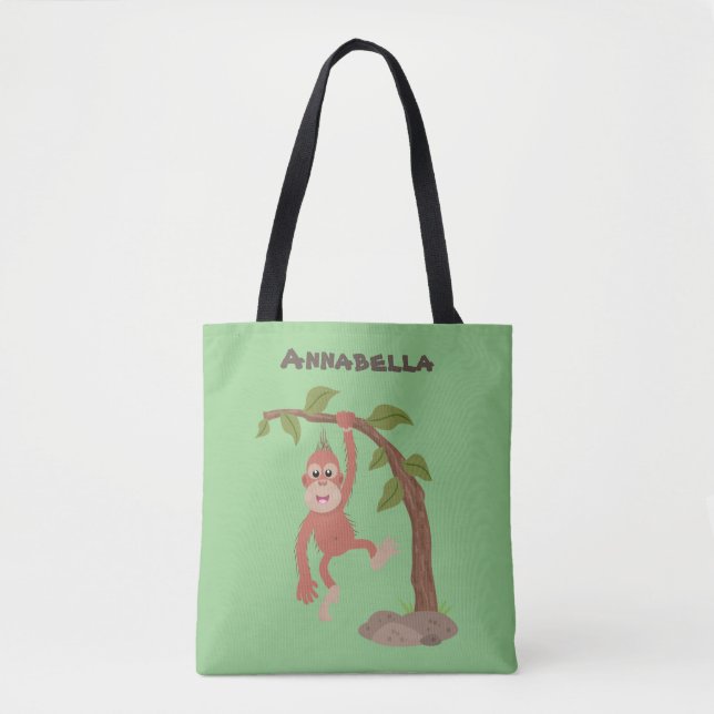 Niedliche Orang-Utan-Cartoon-Illustration Tasche (Vorderseite)