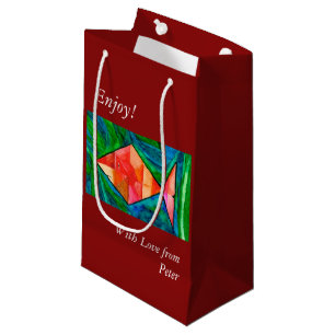 Niedliche Orange Fish Gift Bag Kleine Geschenktüte