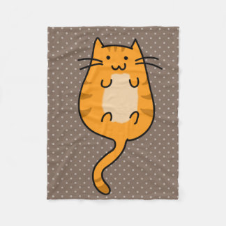 Niedliche orange Katze Fleecedecke